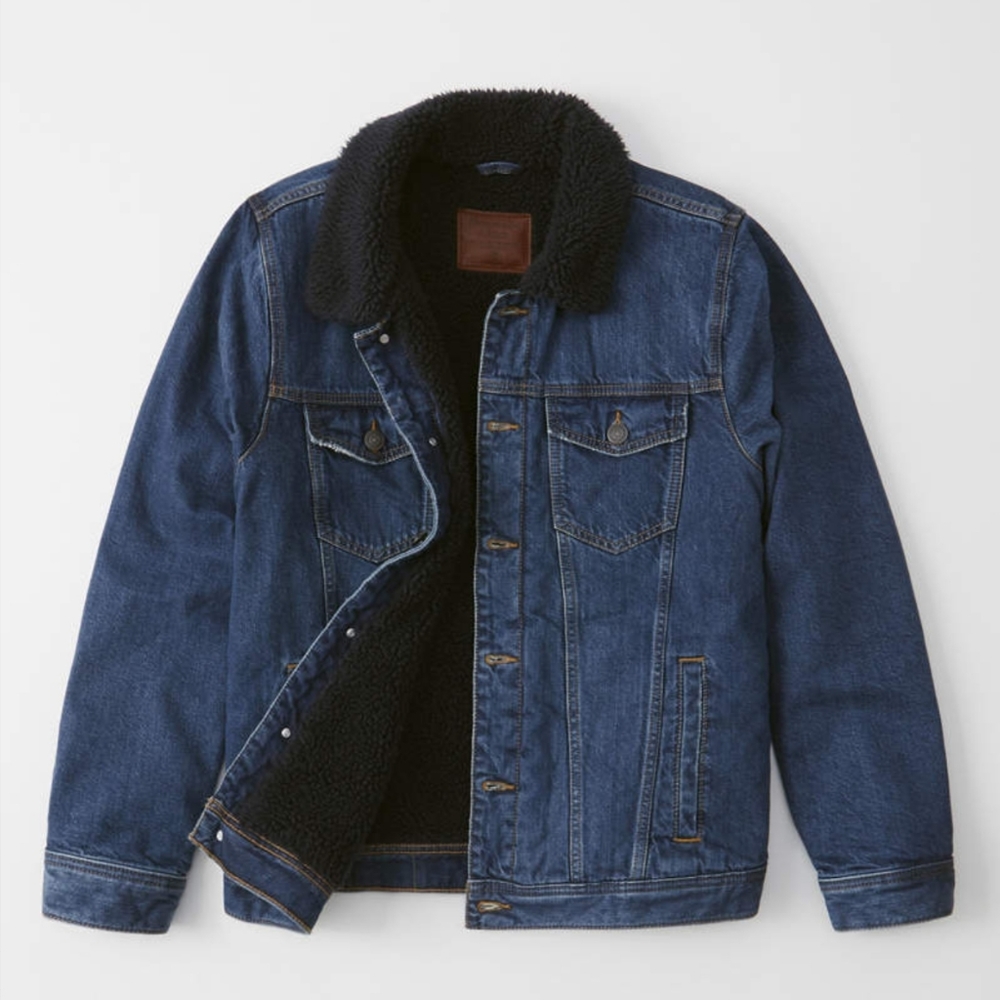 A&F Sherpa Denim Jacket